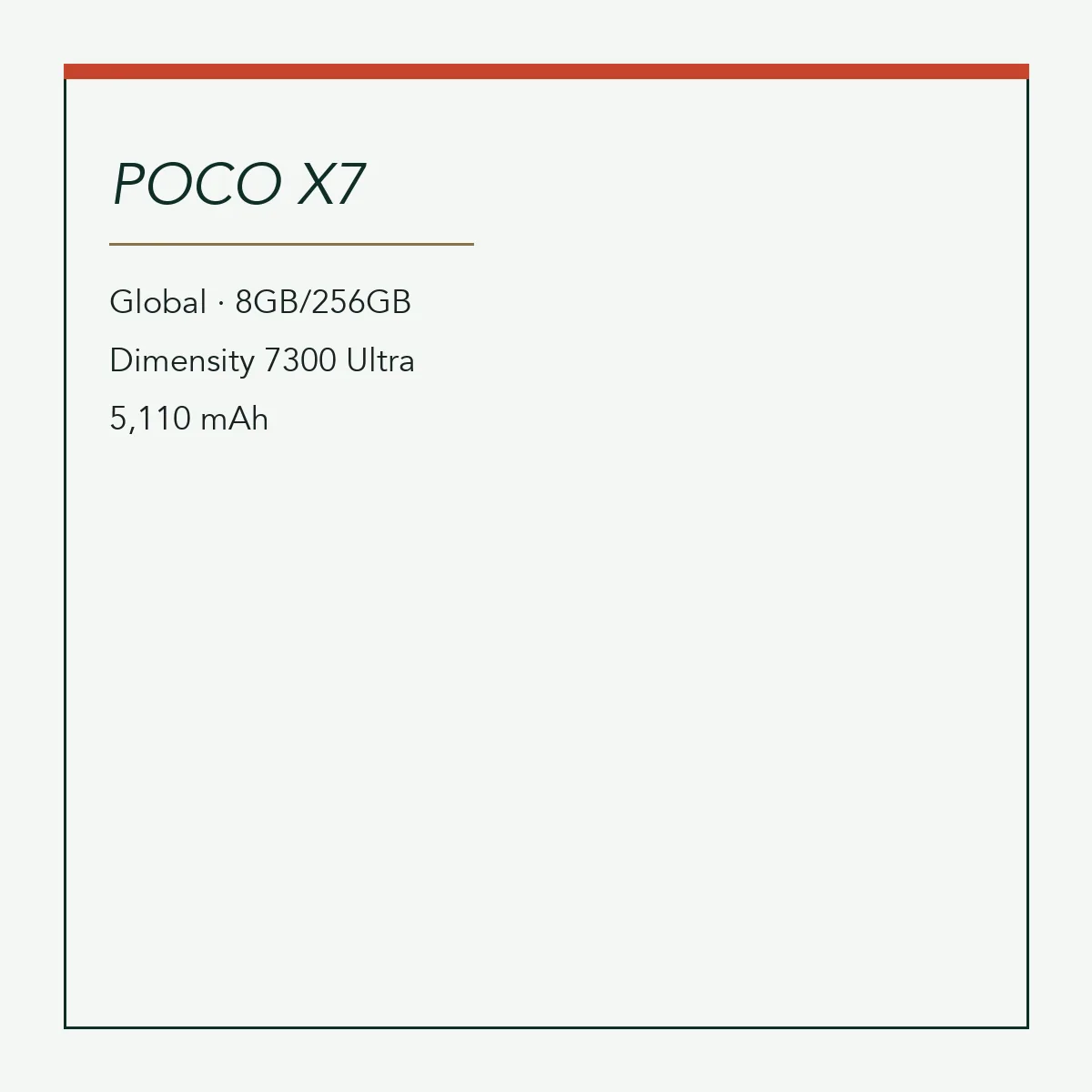 POCO X7, 8GB/256GB, Global
