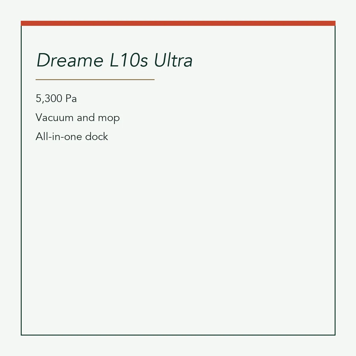 Dreame L10s Ultra, 5300Pa